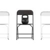 BizChair Big and Tall Commercial Folding Chair - Extra Wide 650LB. Capacity - Durable Plastic - Black, 4-Pack view 4