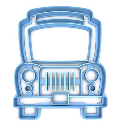 Sweet Prints Inc School Bus Front Cookie Cutter - Dishwasher Safe (3")