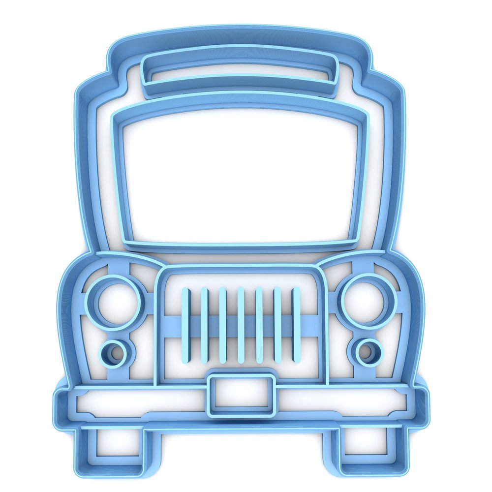 Sweet Prints Inc School Bus Front Cookie Cutter - Dishwasher Safe (3")