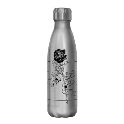 Fifth Sun Rose Hands 17 oz Stainless Steel Water Bottle, 17 Ounce, Multicolored