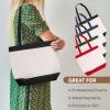 Canvas Tote Bag with Handles for Woman, Reusable Cloth Bag for Groceries and Shopping In Bulk - Blank Cotton Tote Bag, Suitable for DIY Projects HEAVY DUTY, 16"X14.5" With 4 Gusset, Black 4 Pack view 2