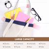 Canvas Tote Bag with Handles for Woman, Reusable Cloth Bag for Groceries and Shopping In Bulk - Blank Cotton Tote Bag, Suitable for DIY Projects HEAVY DUTY, 16"X14.5" With 4 Gusset, Blue 4 Pack view 4