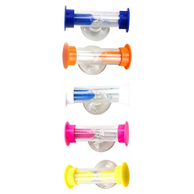 TOYANDONA 5pcs Timer Tooth Brushing Timer for Boy Girl Suction Cup Design Random Colors Countdown for Brushing Games Cooking and Timekeeping Activities