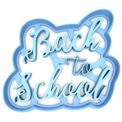 Sweet Prints Inc Back to School Script Cookie Cutter - Dishwasher Safe (3")
