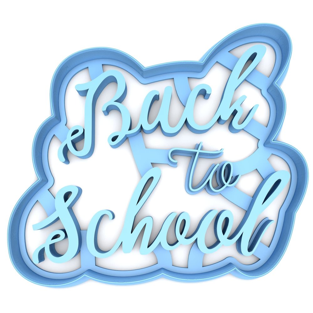 Sweet Prints Inc Back to School Script Cookie Cutter - Dishwasher Safe (3")