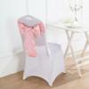 10 Pcs 10 Pink Satin Chair Sashes Ties Bows Wedding Ceremony Reception Decorations view 3