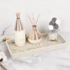 Beige Bathroom Accessories Set 4 Pcs - Toothbrush Holder,Lotion Soap Dispenser,Qtip Holder Dispenser,Vanity Tray for Countertop Vanity Organizer,Bathroom Accessory Set view 4