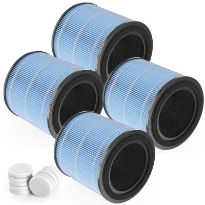 GoKBNY 4-Pack AP0601 Replacement Filter Compatible with AIRTOK AP0601 Purifier, Part # AP0601-RF, with Aromatherapy Tablets