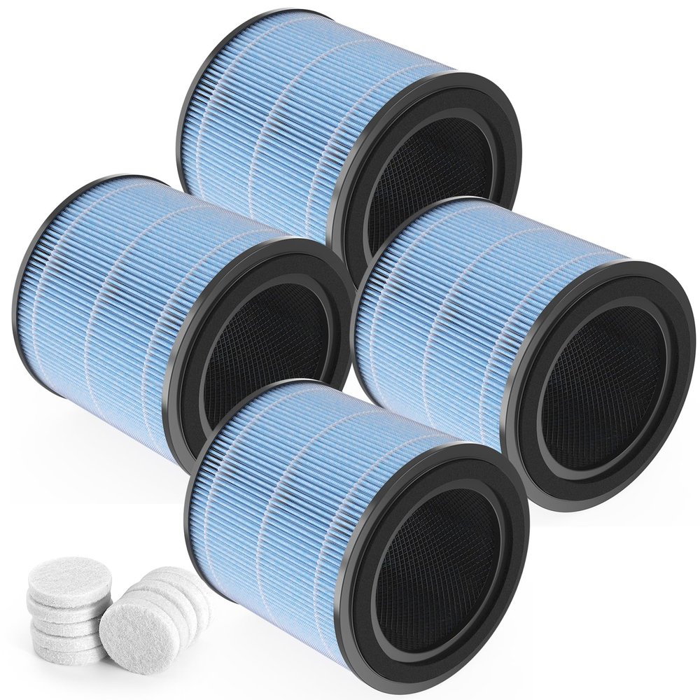 GoKBNY 4-Pack AP0601 Replacement Filter Compatible with AIRTOK AP0601 Purifier, Part # AP0601-RF, with Aromatherapy Tablets