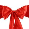 10 Pcs Red Satin Chair Sashes Ties Bows Wedding Ceremony Reception Decorations view 1