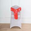10 Pcs Red Satin Chair Sashes Ties Bows Wedding Ceremony Reception Decorations view 3
