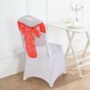 10 Pcs Red Satin Chair Sashes Ties Bows Wedding Ceremony Reception Decorations view 4