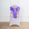 10 Pcs Purple Satin Chair Sashes Ties Bows Wedding Ceremony Reception Decorations view 3