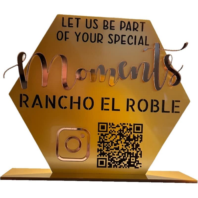 Acrylic Custom QR code sign with engraved logo for craft fairs, vendor events and checkouts - choose your own saying (1 QR Code)