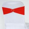 10 Pcs Red Spandex Stretchable Chair Sashes Wedding Party Decorations view 2