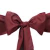 10 Pcs Burgundy Polyester Chair Sashes Ties Bows Wedding Party Ceremony Decorations view 1