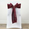 10 Pcs Burgundy Polyester Chair Sashes Ties Bows Wedding Party Ceremony Decorations view 3