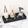 Black Bathroom Accessories Set 4 Pcs - Toothbrush Holder,Lotion Soap Dispenser,Qtip Holder Dispenser,Vanity Tray for Countertop Vanity Organizer,Bathroom Accessory Set view 4