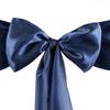 10 Pcs Navy Blue Satin Chair Sashes Ties Bows Wedding Party Reception Decorations view 1