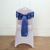 10 Pcs Navy Blue Satin Chair Sashes Ties Bows Wedding Party Reception Decorations view 4