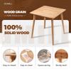 OGMILL 27.6" Small Square Dining Table for 2, Space-Saving Natural Kitchen Dinner Table Rustic Wood Mid Century Modern Table with Solid Wood Leg for Small Spaces view 4