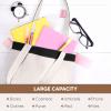 Canvas Tote Bag with Handles for Woman, Reusable Cloth Bag for Groceries and Shopping In Bulk - Blank Cotton Tote Bag, Suitable for DIY Projects HEAVY DUTY, 16"X14.5" With 4 Gusset, Black 8 Pack view 4