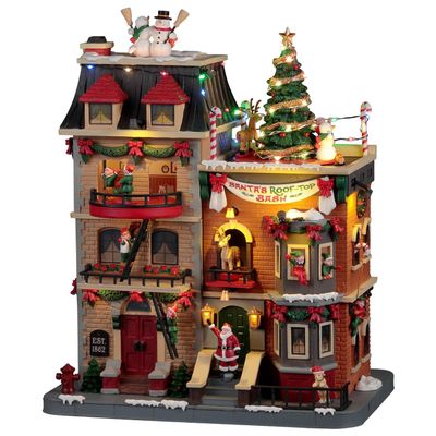 Lemax Santa's Rooftop Bash, with 4.5V Adaptor #25861