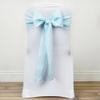 10 Pcs Light Blue Polyester Chair Sashes Ties Bows Wedding Ceremony Decorations view 3