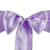10 Pcs Lavender Satin Chair Sashes Ties Bows Wedding Party Reception Decorations view 1