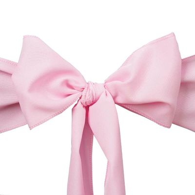 10 Pcs Pink Polyester Chair Sashes Ties Bows Wedding Party Ceremony Decorations