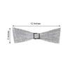 10 Pcs Silver Glittered Spandex Chair Sashes Wedding Party Reception Light Gray view 4