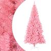 'vidaXL 8ft Pink Artificial Christmas Tree with Stand | PVC Material | Lifelike Appearance | Indoor and Outdoor Holiday Decoration view 1