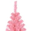 'vidaXL 8ft Pink Artificial Christmas Tree with Stand | PVC Material | Lifelike Appearance | Indoor and Outdoor Holiday Decoration view 3