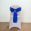 10 Pcs Royal Blue Satin Chair Sashes Ties Bows Wedding Party Reception Decorations view 4