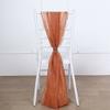 10 Pcs Terracotta Premium Chiffon Wide Chair Sashes Wedding Reception Decorations view 1