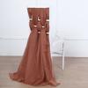 10 Pcs Terracotta Premium Chiffon Wide Chair Sashes Wedding Reception Decorations view 2