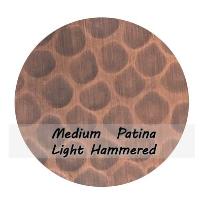CT Copper Tailor Copper Sheet for Kitchen Behind Stove, Bathroom, Fireplace, Decorative Metal Wall Art, 14" W x54 H,Light Hammered, Medium Color