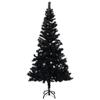 'vidaXL 8ft Black Artificial Christmas Tree  Durable PVC Material, Indoor & Outdoor Festive Decor with Stable Steel Stand, Economical & Reusable Holiday Centerpiece view 1