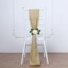 5 Pcs Natural 6" X 108" Faux Burlap Chair Sashes Wedding Decorations view 1