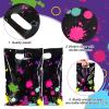 Pajean 50 Pcs Neon Goodie Bags Glow in the Dark Party Supplies with Die Cut Handles view 2