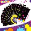 Pajean 50 Pcs Neon Goodie Bags Glow in the Dark Party Supplies with Die Cut Handles view 3
