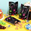 Pajean 50 Pcs Neon Goodie Bags Glow in the Dark Party Supplies with Die Cut Handles view 4