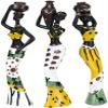 3pcs African Lady Figurine Tribal Lady Statues Resin Craft Ornaments for Home Hotel Living Room Decoration view 1