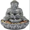 Maanya Collection Meditation Buddha Water Fountain Fengshui Zen Waterfall Decor with Led Light Relaxing Decorative Piece for Home Office & Tabletop Decor (11.1inches) view 1