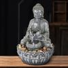 Maanya Collection Meditation Buddha Water Fountain Fengshui Zen Waterfall Decor with Led Light Relaxing Decorative Piece for Home Office & Tabletop Decor (11.1inches) view 2