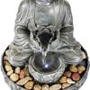 Maanya Collection Meditation Buddha Water Fountain Fengshui Zen Waterfall Decor with Led Light Relaxing Decorative Piece for Home Office & Tabletop Decor (11.1inches) view 3