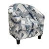 CRFATOP Printed Tub Chair Slipcover 2 Piece Club Chair Slipcover Armchair Covers Polyester Stretch Round Barrel Chair Covers Furniture Protector for Bar Counter Living Room,B25 view 3
