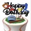 Baseball Cake Topper|Baseball cake Decoration |Adults Kids Sports Theme Happy Birthday cake Party Decoration Supplies view 1
