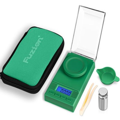 Fuzion Milligram Scale 50g/ 0.001g, Portable mg Scale with LCD Backlit, Tare, Digital Jewelry Scale, Microgram Scale for Powder, Gold, Gem, Reloading, Batteries Included