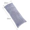 1 MIDDLE ONE Full Body Pillow for Adults, Long Sleeping, Big Pillows Bed, Firm Large with Velvet Cover, 20x54 Inches (Dark Grey) view 2